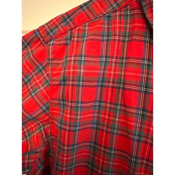 Carter’s traditional red plaid button down shirt size 8 - Picture 2 of 4